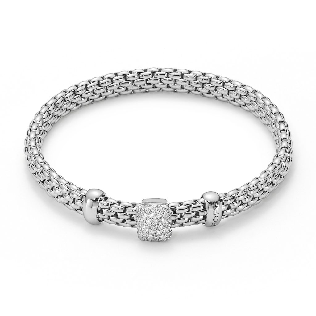 Fope Flex'It Vendome Bracelet - White Gold and Diamond