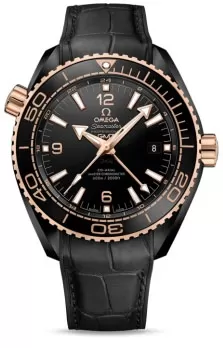 OMEGA Planet Ocean Master Co-axial GMT Deep Black Sedna Gold Watch