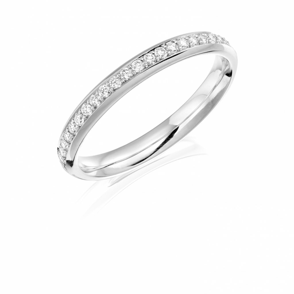 Platinum 0.25ct Brilliant cut Full Diamond Wedding Ring