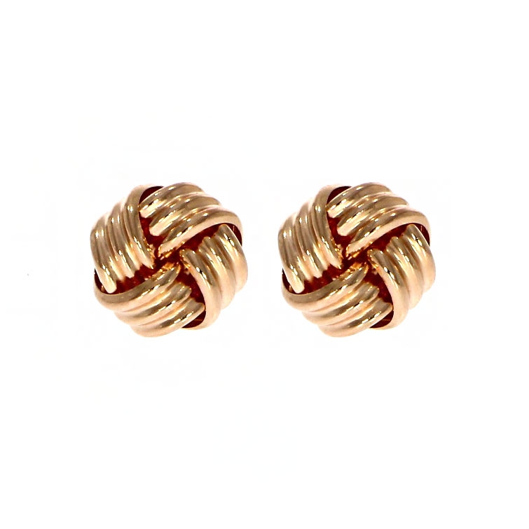 9ct Rose Gold Wool Knot Stud Earrings