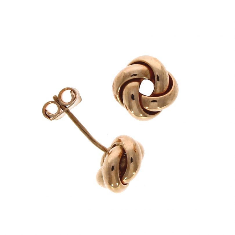 9ct Rose Gold Twist Stud Earrings