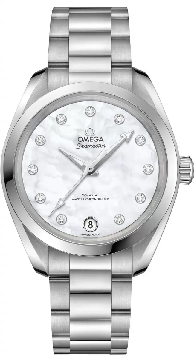 Omega Seamaster Aqua Terra Steel 34mm Mother Of Pearl Watch