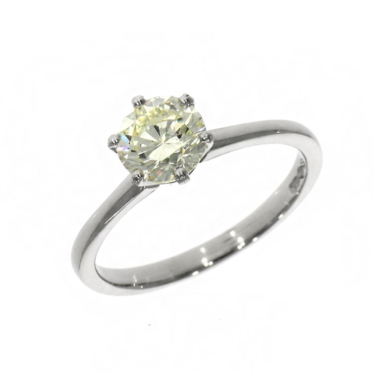 Pre Owned: Platinum 1.01ct Brilliant Cut Diamond Solitaire Ring