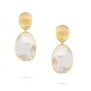 Marco Bicego Lunaria Large 18ct Yellow Gold & Mother Of Pearl Earrings