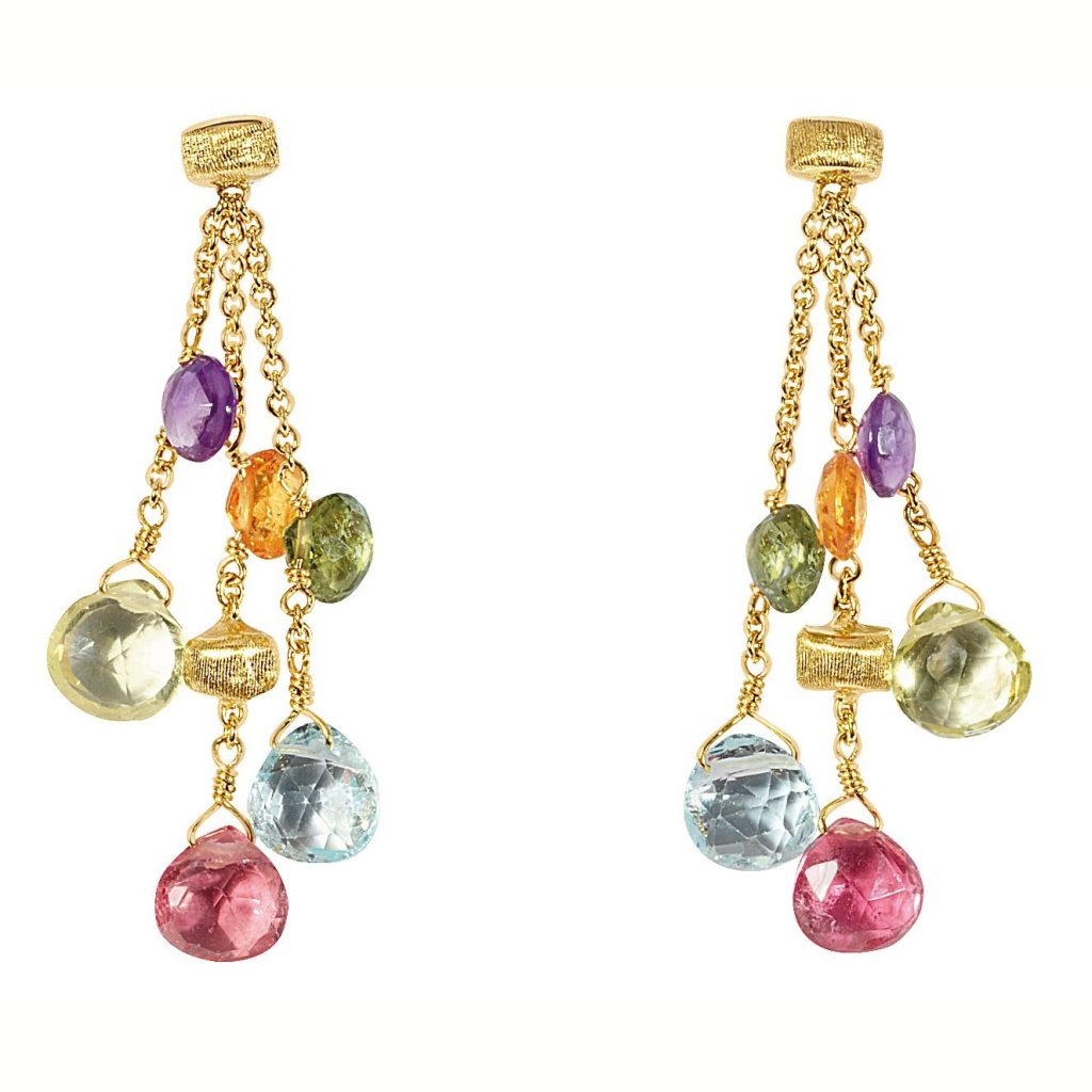 Marco Bicego Paradise 18ct Yellow Gold & Mixed Stone Three Strand