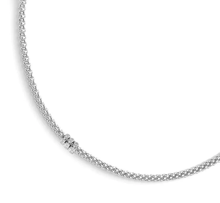 Fope Flex'It Solo Necklace - White Gold and Diamond