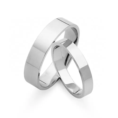 Charles Green Medium 'Flat' Wedding Rings