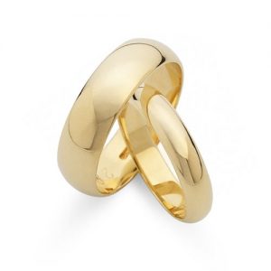 Charles Green Medium 'D' Shaped Wedding Rings
