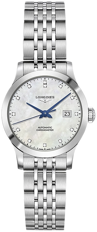 Longines Record Ladies Mother Of Pearl 30mm Watch
