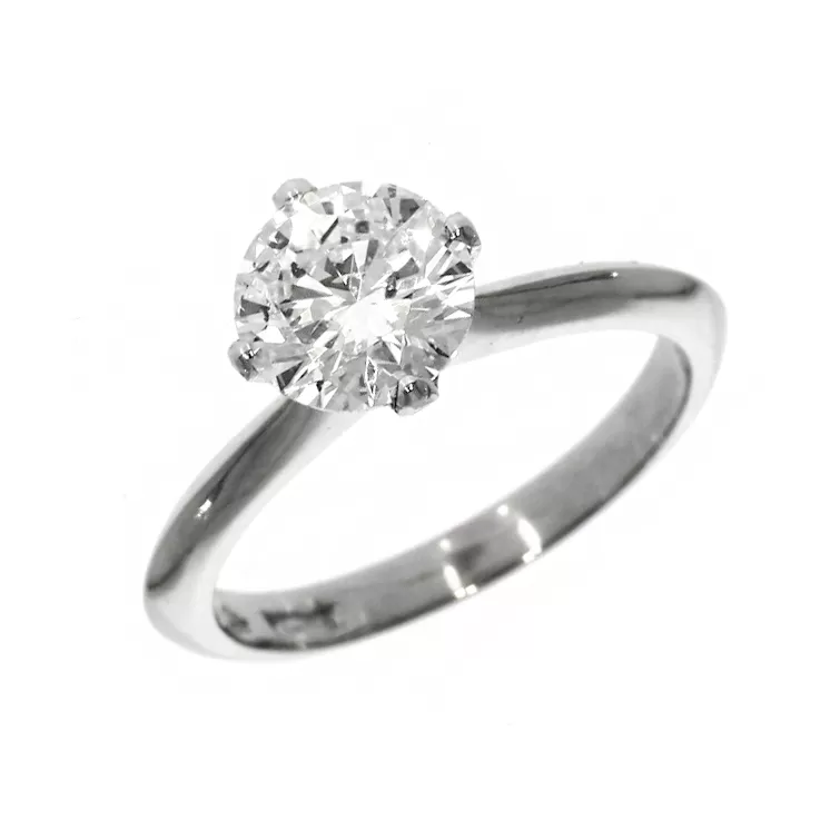 Pre Owned: Platinum 1.54ct Brilliant Cut Diamond Solitaire Ring