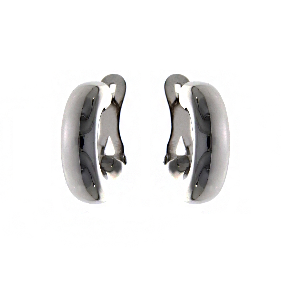 9ct White Gold Hoop Earrings