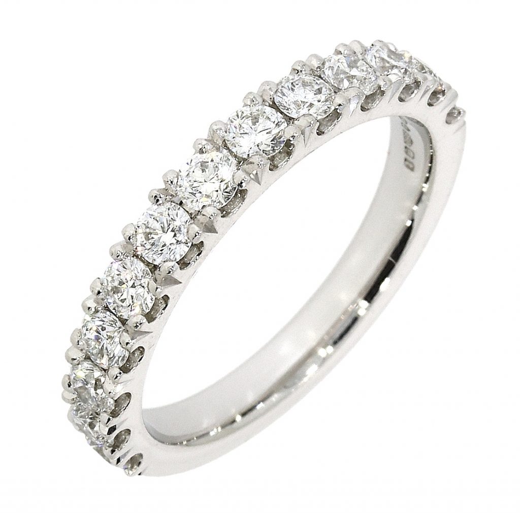Platinum 0.85ct Brilliant Cut Diamond Eternity Ring