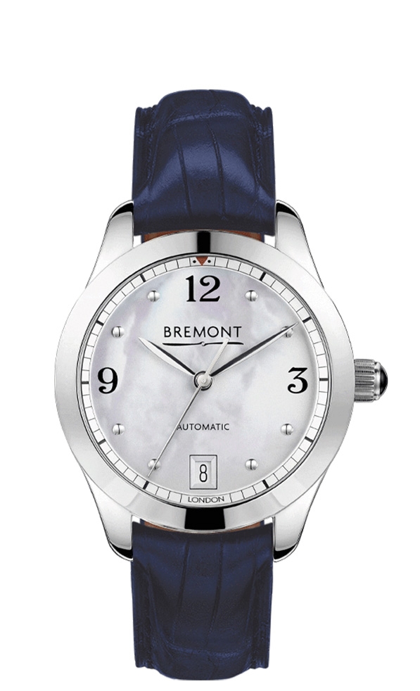 Bremont Solo 34 AJ Mother Of Pearl Alligator Strap Watch