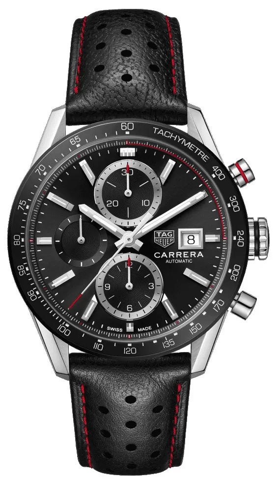 TAG Heuer Carrera Automatic Chronograph 41mm - Leather & Folding Clasp