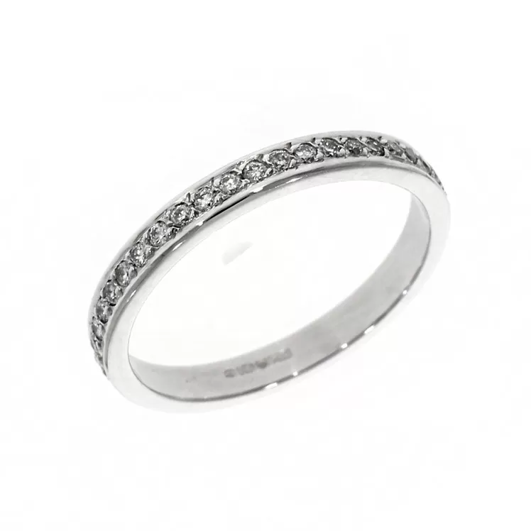 18ct White Gold 0.22ct Brilliant Cut Diamond Wedding Ring