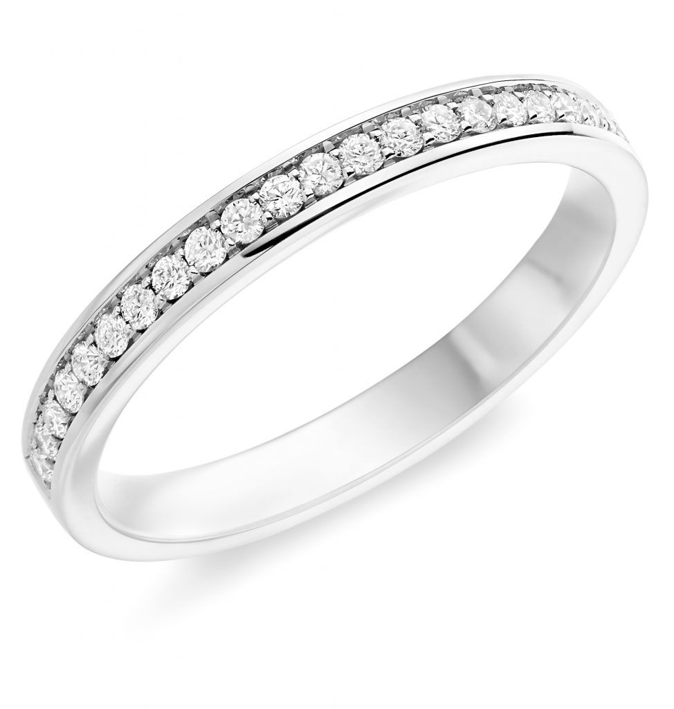Platinum 0.24ct Brilliant cut Diamond Wedding Ring