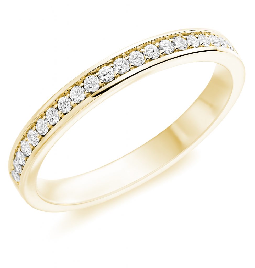 18ct Yellow Gold 0.24ct Brilliant cut Diamond Wedding Ring