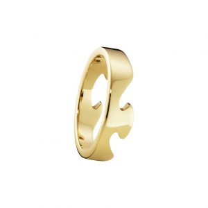Georg Jensen 18ct Yellow Gold Fusion End Ring