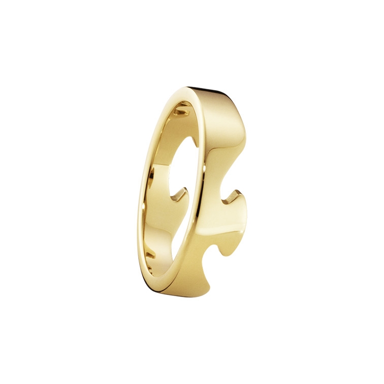Georg Jensen 18ct Yellow Gold Fusion End Ring