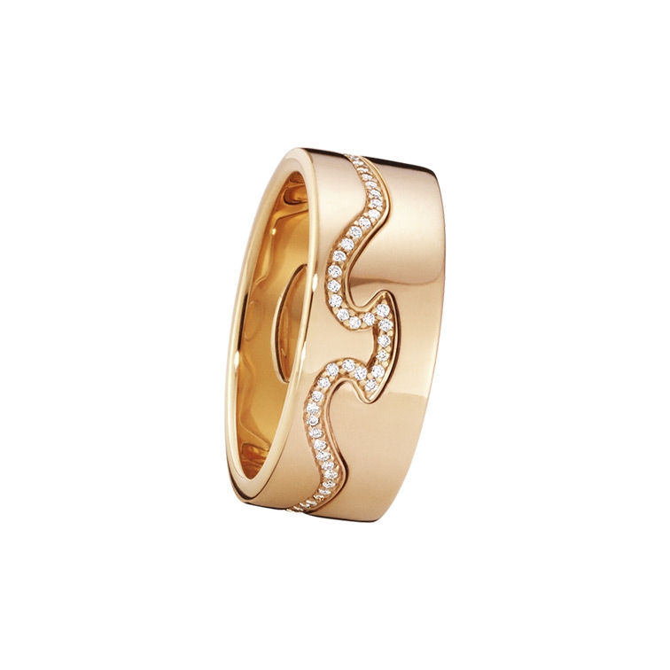 Georg Jensen 18ct Rose Gold And Diamond Fusion Ring
