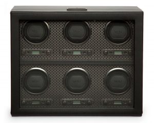 WOLF Axis 6 Piece Watch Winder With Cover