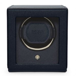 WOLF Navy Cub Watch Winder with Cover