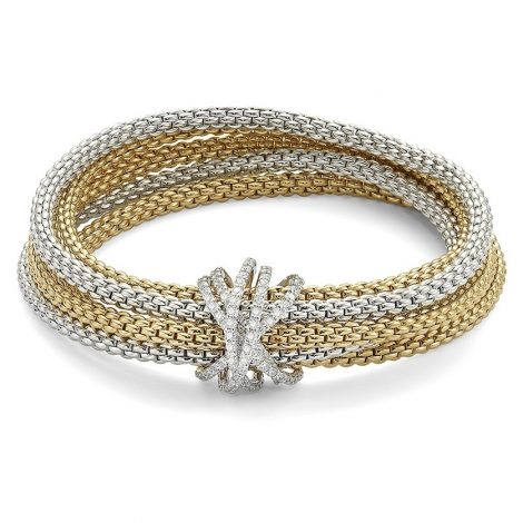 Fope 18ct Yellow & White Gold 1.31ct Diamond Mialuce Bracelet