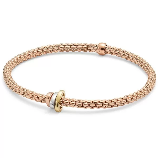 Fope Prima Flexit 18ct Rose Gold Bracelet