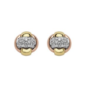 Fope 18ct Gold EKA Tiny 0.25ct Diamond Stud Earrings