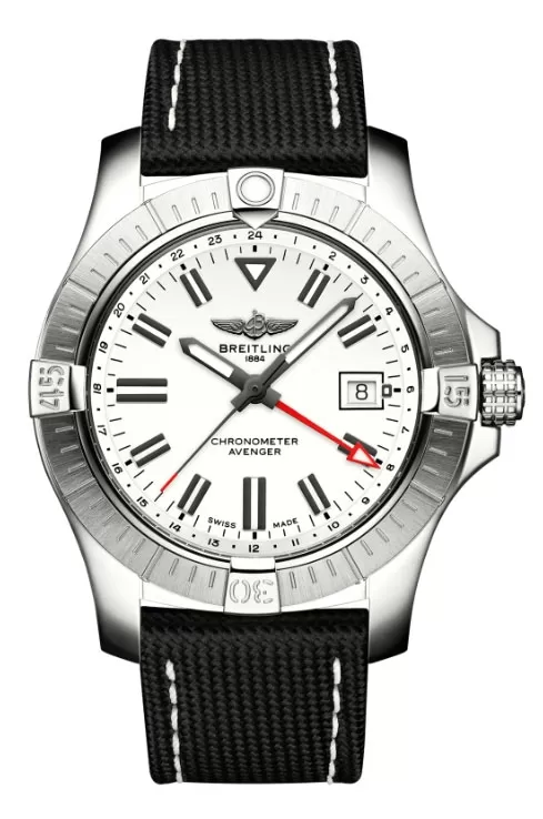 Breitling Avenger Automatic GMT 43 - Calfskin Leather Strap & Tang-Type Buckle