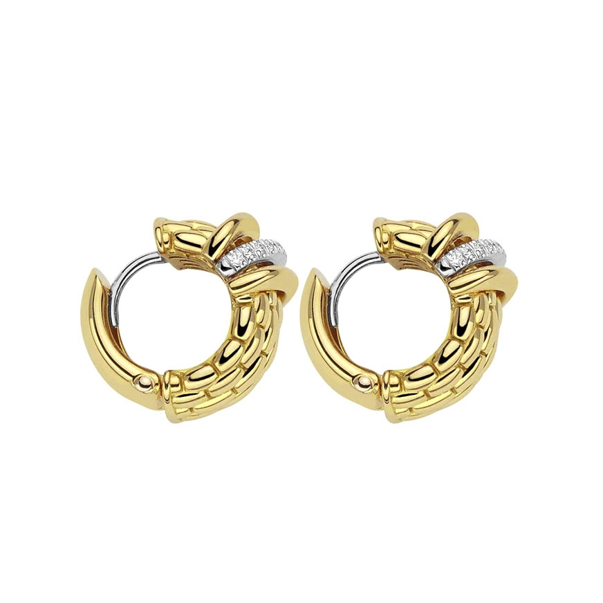 Fope Panorama 18ct Gold Earrings with Diamonds
