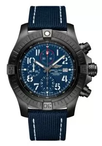 Breitling Super Avenger Chronograph 48 Night Mission - Calfskin Leather & Tang-type Buckle