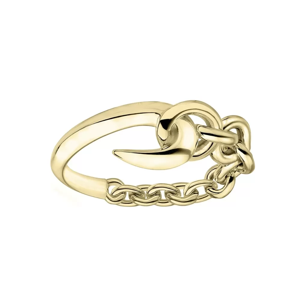 Shaun Leane Yellow Gold Vermeil Hook Chain Ring