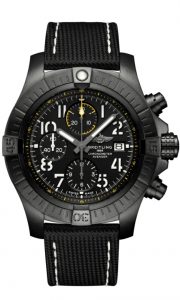 Breitling Avenger Chronograph 45 Night Mission - Calfskin Leather & Pushbutton Folding Clasp