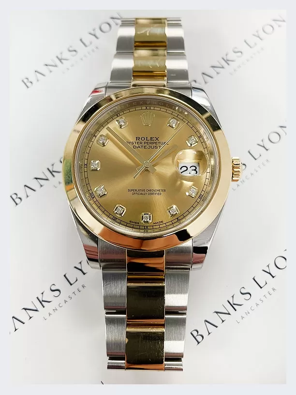 Pre Owned Rolex Datejust Steel & Gold 41mm Watch