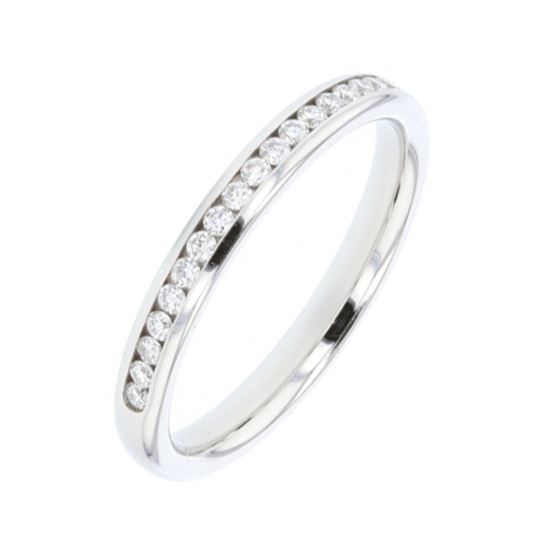 Platinum 0.23ct Brilliant Cut Diamond Wedding Ring