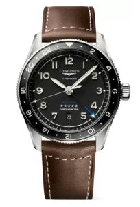 Brown and leather Longines Spirit Zulu Time