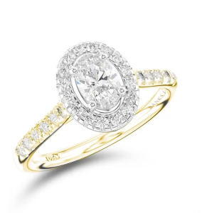 Beautiful sparkling Oval Cut  diamond ring