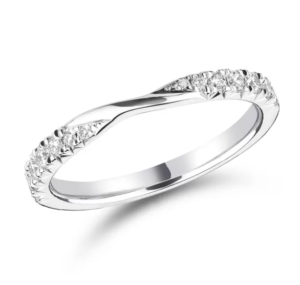 Platinum 0.31ct Diamond Set Wedding Ring