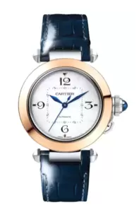 Cartier Pasha De Cartier 35mm Watch with Interchangeable Straps in navy leather