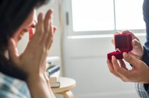 woman shocked at engagement