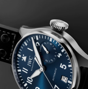 Blue IWC pilot's watch