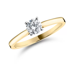 18ct Yellow Gold 0.70ct Lab Grown Brilliant Cut Diamond Ring