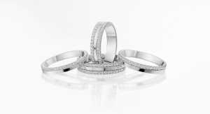 Silver Charles Green wedding rings