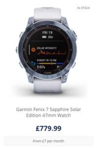 Garmin Fenix 7 Sapphire Solar Edition 47mm Watch
