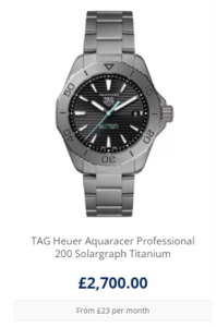 TAG Heuer Aquaracer Professional 200 Solargraph grey and black