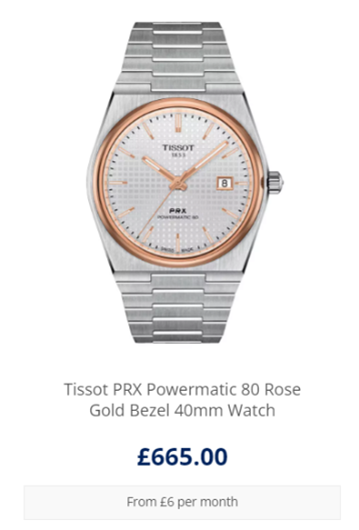 Tissot PRX Powermatic 80 Rose Gold Bezel 40mm Watch