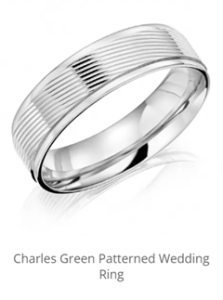 charles green patterned wedding ring