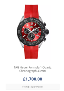 TAG Heuer Formula 1 red watch