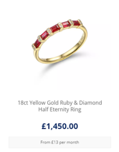 gold and ruby eternity ring